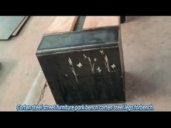 এইচএনজেবিএল কর্টেন ইস্পাত আধুনিক কাঠের বেঞ্চ